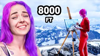 I painted on the tallest mountain in Northern Europe