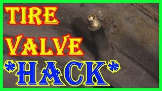 HOW TO CHANGE A TIRE VALVE  STEM - ULTIMATE  HACK -  WITHOUT EVER TOUCHING THE TIRE