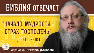 "НАЧАЛО МУДРОСТИ - СТРАХ ГОСПОДЕНЬ" (Притч. 9:10)  Иеромонах Нектарий (Соколов)