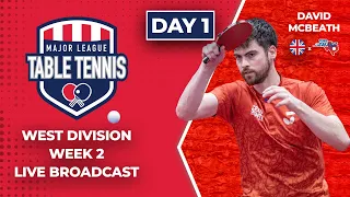 Major League Table Tennis Week 2 Live Stream | West Division Day 1