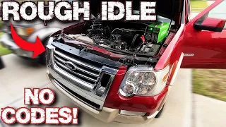 FORD EXPLORER ROUGH SHAKING VIBRATING IDLE DIAGNOSIS & FIX