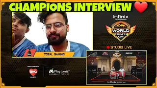 TOTAL GAMING INTERVIEW AFTER BECOMING CHAMPIONS | TOTAL GAMING FULL INTERVIEW | TG OP BOLTEY