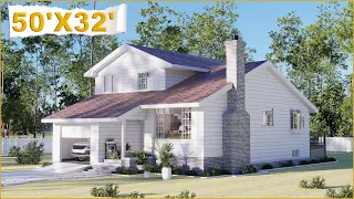 (53'x32') Discover Charming 3 Bedroom Cottage House With Car Garage + 2 Living Area + 2 Fireplace