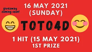 Foddy Nujum Prediction for Sports Toto 4D - 16 May 2021 (Sunday)