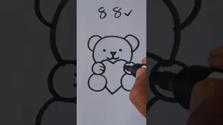 How to draw a Teddy Bear drawing 🐻 easy way
