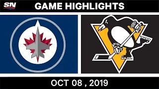 NHL Highlights | Jets vs. Penguins – Oct. 8, 2019