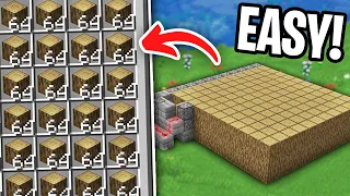 Easiest AUTO Wood Farm in Minecraft Bedrock!