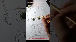 Boss baby cartoon drawing #bossbaby #workhard #cartoon #anime #gay #baby  @drawingwithahfasa1231