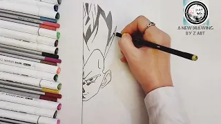 how to draw vegeta half face how to draw vegeta | how to draw anime characters | anime drawing