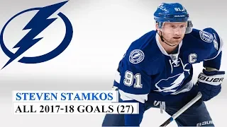 Steven Stamkos (#91) All 27 Goals of the 2017-18 NHL Season