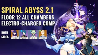 Spiral Abyss 2.1 | Raiden Shogun Electro-Charged - Floor 12 All Chambers (9 Stars) | Genshin Impact