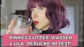 TEST: Lila Amazon Perücke (29,99€) & Pinkes Glitzerwasser!? "GLYTTER"