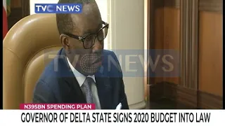 Governor Okowa signs 2020 budget into law