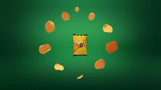 Blender 3d animation, potato chips commercial