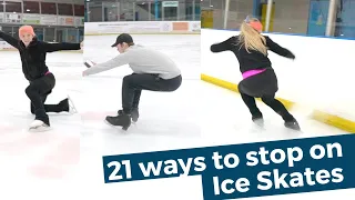 21 ways to stop on ice skates!