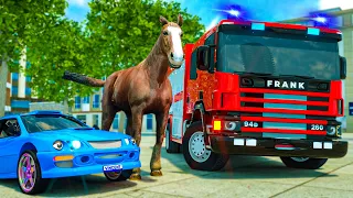 Sergeant Lucas vs Cattle Thief - Tractor's Farm | Wheel City Heroes USA | Fire Truck Animation