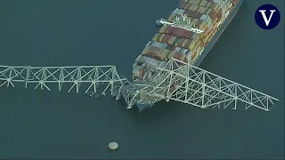 First daytime images of the Baltimore bridge collapse