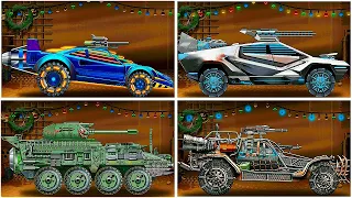 ТОП-4 Машины для Спасения от Зомби: Кибертрак, Багги, Броневик, Спорткар! Гонки Hill Zombie Racing