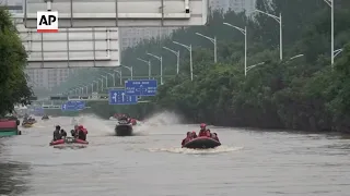 Torrential rains displace residents near Beijing
