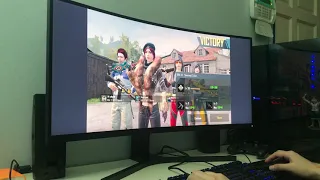 PUBG Mobile Gameplay on 34" Ultra Widescreen Monitor