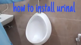 how to install urinal