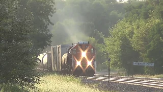 Two GP39-3s Pull Local BNSF Freight Train