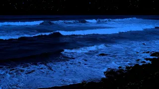 Ocean Sounds For Deep Sleeping With A Dark Screen And Rolling Waves | 247 Sleep Sounds