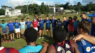 Russia 🇷🇺 7s team and the Somosomo Sharks after a scrimmage today 19.03.19