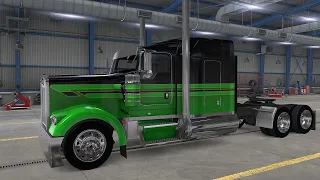 ATS  Advanced Skinning Part 1) Making a Custom Striped Paint Job for Jon Ruda's W900 From Scratch!