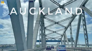 Driving Through Auckland Harbour Bridge | North Shore Auckland Driving Tour 4K | New Zealand Tour 4K