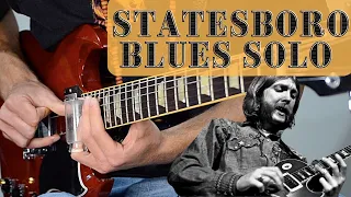 Statesboro Blues Slide Guitar Solo - The Allman Brothers