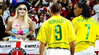 The Englishs will never forget this humiliating performance by Ronaldo & Ronaldinho