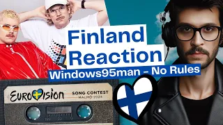 Reaction Finland Eurovision 2024 | Windows95man - No Rules 🇫🇮