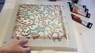 Mixed Media Tutorial -  using a stencil and modelling paste.