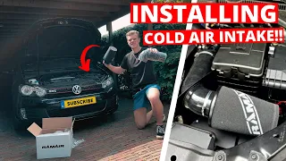 INSTALLING A COLD AIR INTAKE ON MY VW GOLF GTI!!