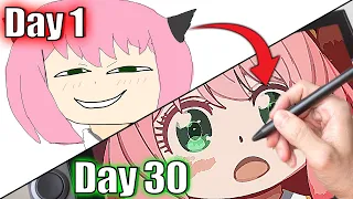 I Learn to Draw Anime for 30 Days (no experience)