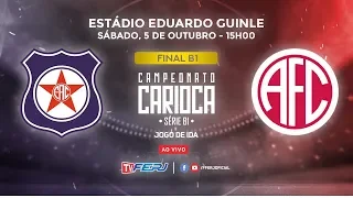 TV FERJ - FINAL IDA - CARIOCA B1 - FRIBURGUENSE X AMERICA - 2019