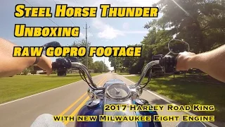 Unboxing Test Ride 2017 Harley Davidson Road King Unedited GoPro Footage