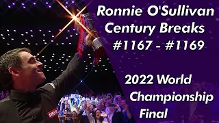 Ronnie O'Sullivan Century Breaks 1167-1169 Highlightsᴴᴰ | 2022 World Championship Final