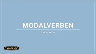 German Language - Modal verbs