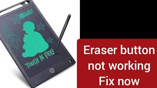 How to fix eraser button in LCD writing pad. How to erase in lcd pad . eraser button not working