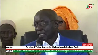 En direct Thies: Suivez la déclaration de Idrissa Seck