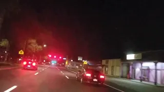 Driving at Night in  beautiful Galveston, Texas