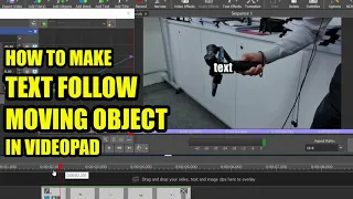 How to make a text follow a moving object in Videopad video editor