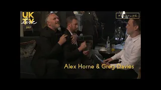 Alex Horne and Greg Davies hug // UKTV Live 2017