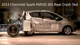 2013-2015 Chevrolet Spark FMVSS 301 Rear Crash Test (50 Mph)