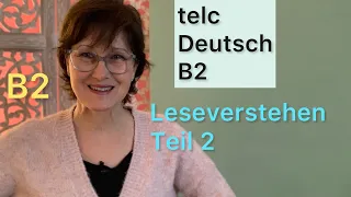 B2 | telc Leseverstehen Teil 2 | Freizeit | Deutsch lernen