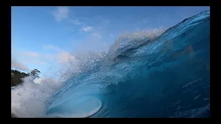 BODYBOARDING POV HAWAII SLAB RAW FOOTAGE