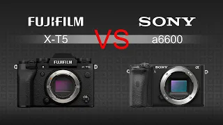 Comparison Fujifilm X T5 VS Sony a6600