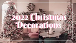 CHRISTMAS DECORATIONS 2022 | Pink Christmas Tree & Vintage Holiday Home Tour
